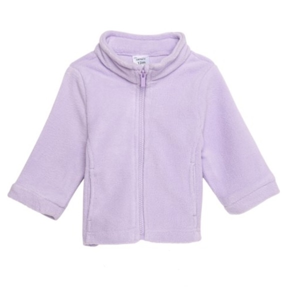 Carter's Other - NWT Carter's super soft lavender polar fleece jacket 12mos